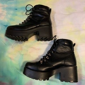 SOLD Koi Footwear Platform Lace Up Hiking Boots